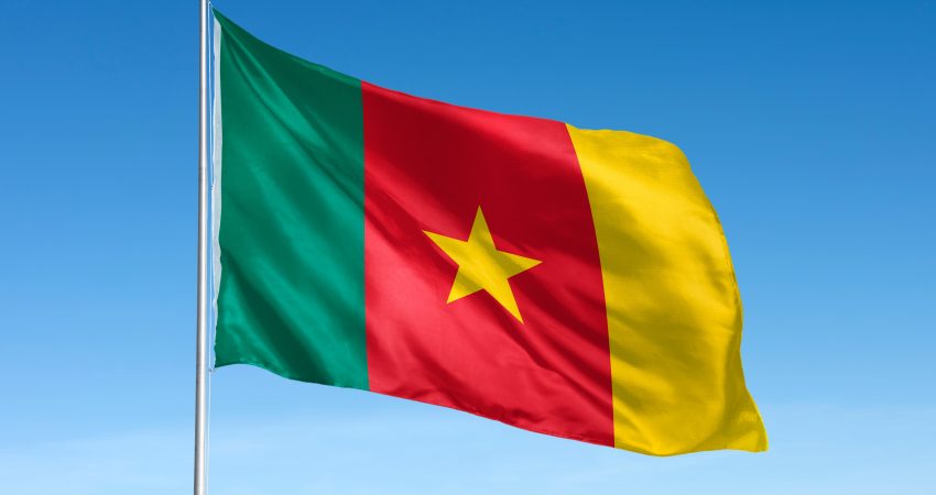 Cameroon,Flag,With,Green,,Red,,And,Yellow,Stripes,And,A